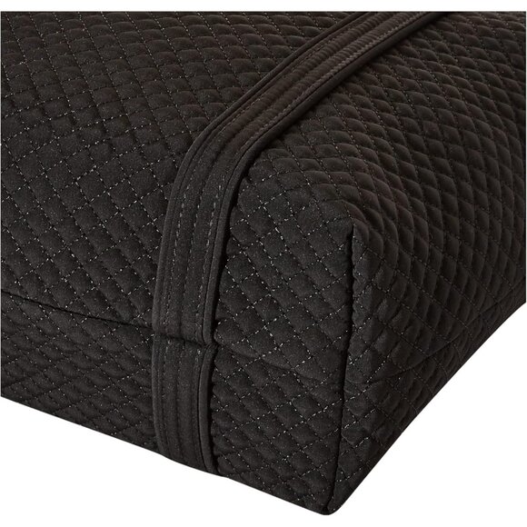 Women's Black Microfiber Vera Tote Bag Small Stylish Everyday Carry - Picture 4 of 7